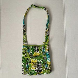Vera Bradley Flower and Leave Green Pattern Crossbody Bag